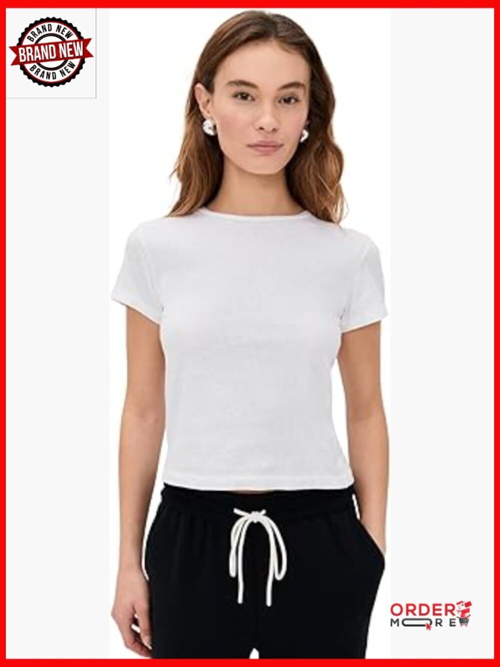 Recycled Cotton Slim Crew Neck Tee